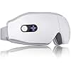 NOWWISH Eye Massager with Heat, Vibration and Bluetooth Music for Migraine Headache Relief, Cordless Heated Eye Mask with 6 Massage Modes, Relaxation -Birthday Gifts for Women Men -White