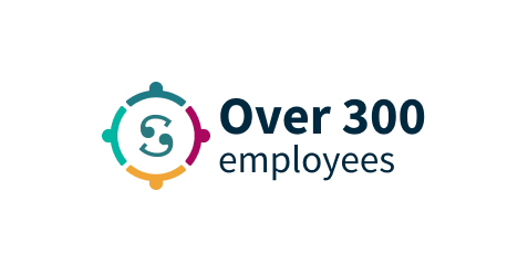Over 300 employees