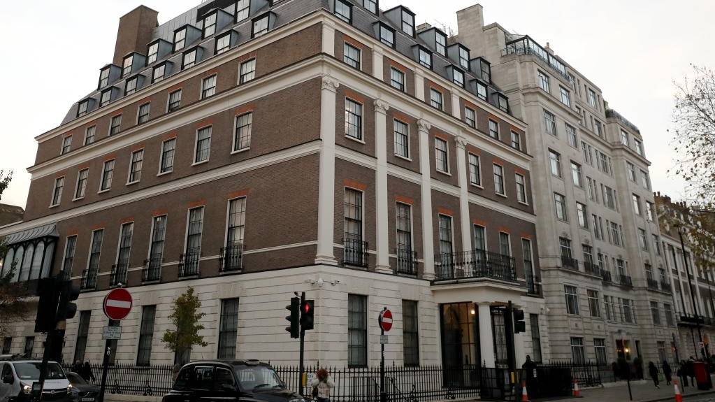 中國駐英大使館。 新華社資料圖