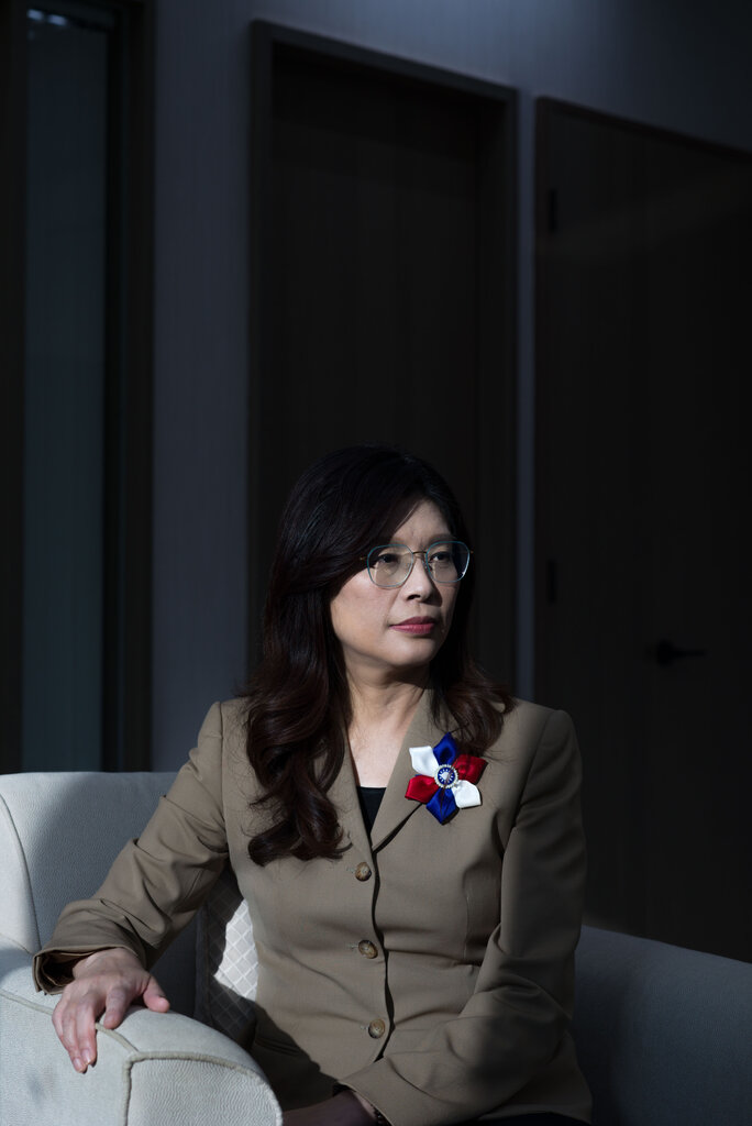 国民党主席郑丽文11月在台北的办公室。