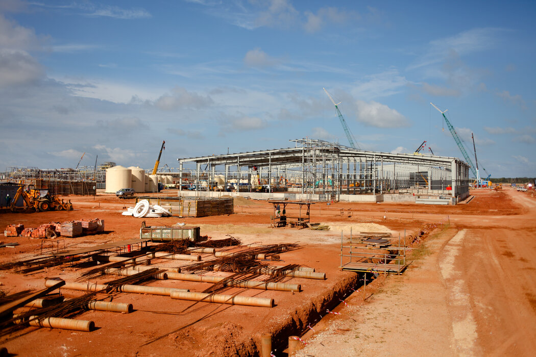 2011年2月,马来西亚关丹正在建设的莱纳斯稀土加工厂。